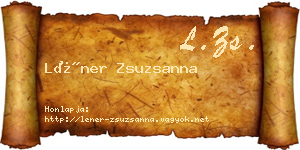 Léner Zsuzsanna névjegykártya